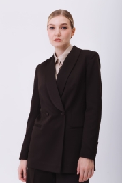 Жакет двубортный в коричневом цвете