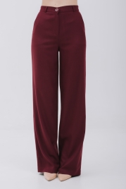 Брюки бордовые прямого кроя
