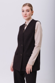 Жилет шерстяной в елочку