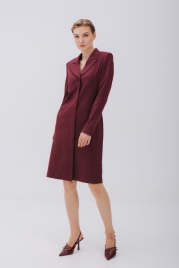 Платье-жакет в бордовом цвете