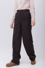 Брюки прямые  в коричневом оттенке