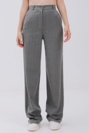 Серые брюки в полоску