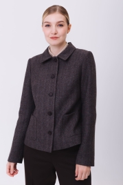 Жакет коричневый однобортный 