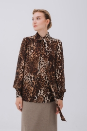 Блузка  в леопардовом оттенке