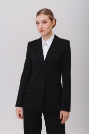 Черный приталенный жакет