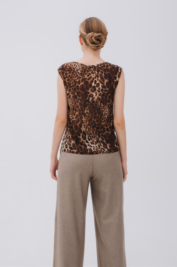 Топ в леопардовом оттенке фото 4