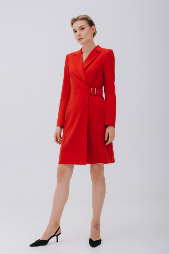 Платье А-силуэта в красном цвете фото 2