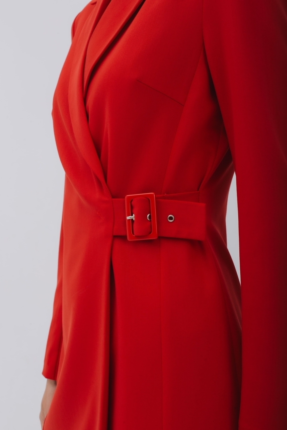 Платье А-силуэта в красном цвете фото 8