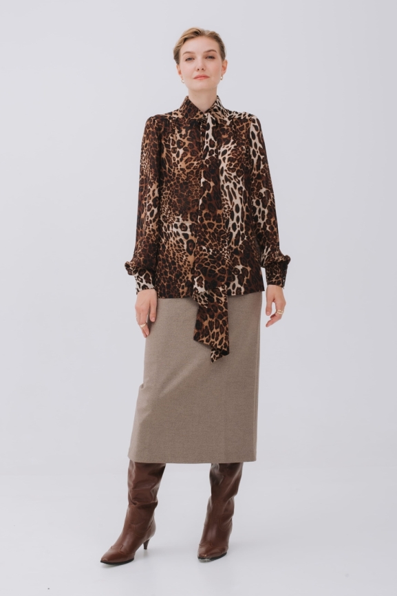 Блузка  в леопардовом оттенке фото 8