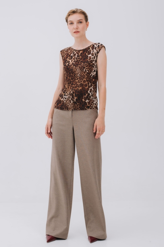 Топ в леопардовом оттенке фото 3