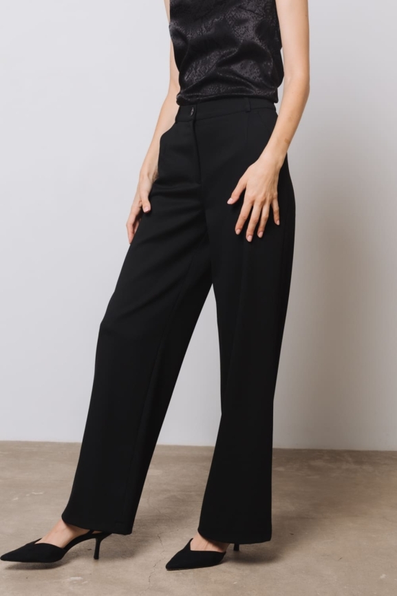 Брюки широкие в черном цвете фото 1
