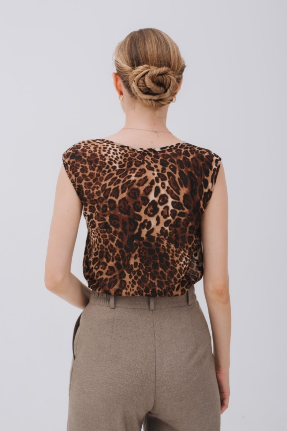 Топ в леопардовом оттенке фото 9