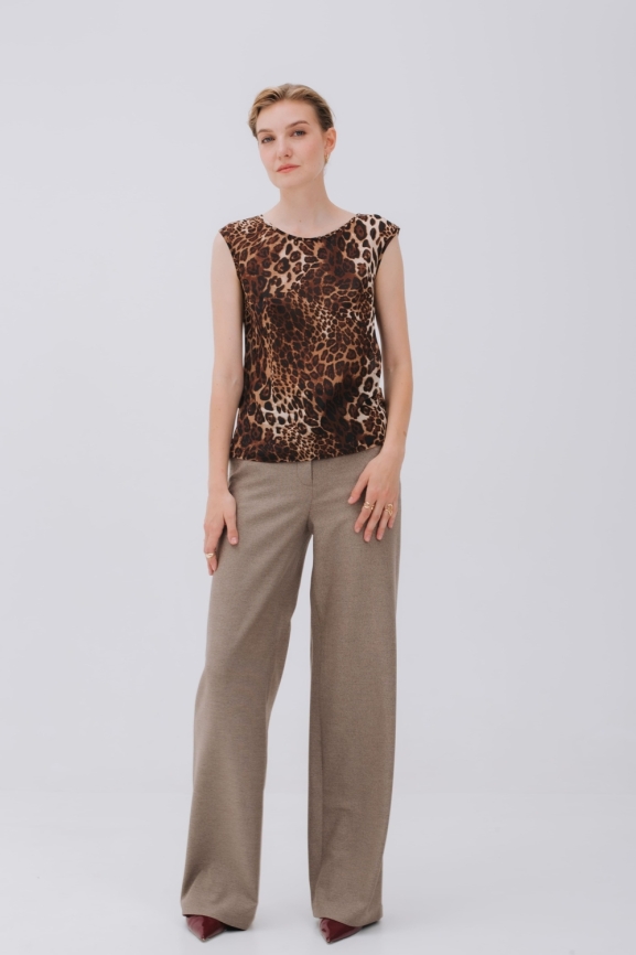 Топ в леопардовом оттенке фото 2