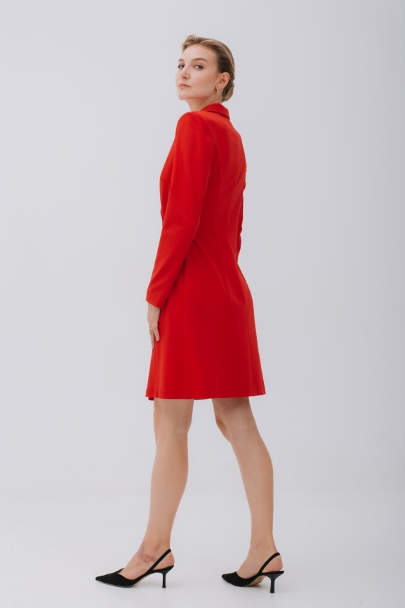 Платье А-силуэта в красном цвете фото 4