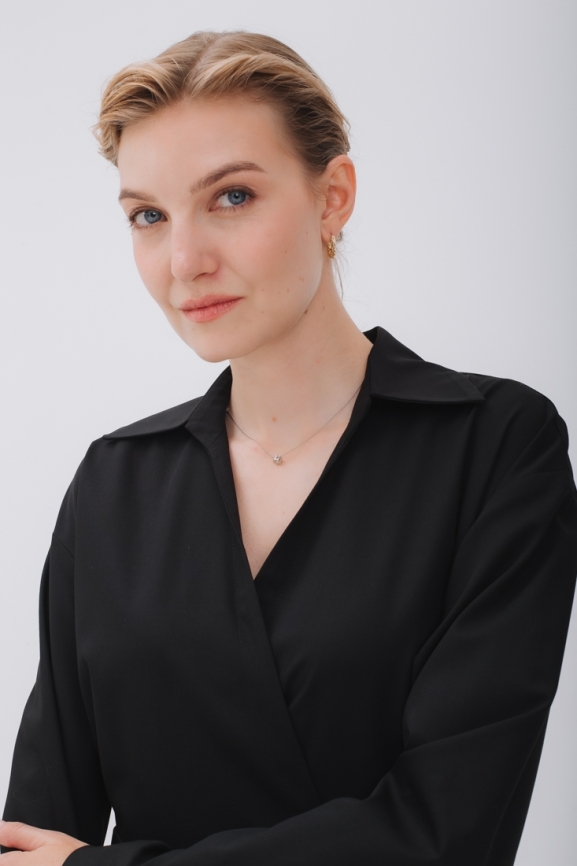 Черное платье-рубашка фото 5