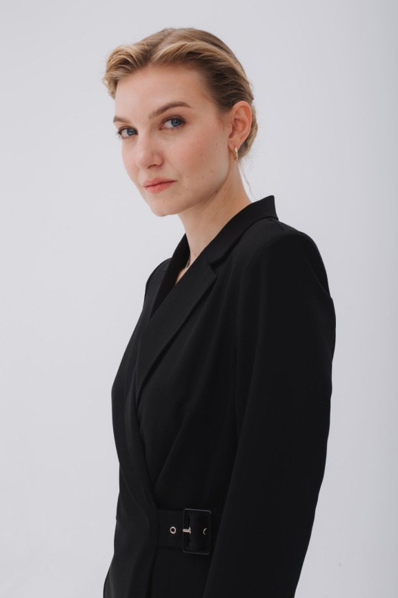 Платье А-силуэта в черном цвете фото 6