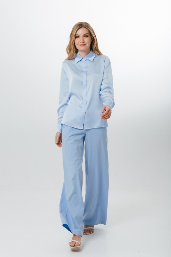 Блузка в голубом цвете фото 9