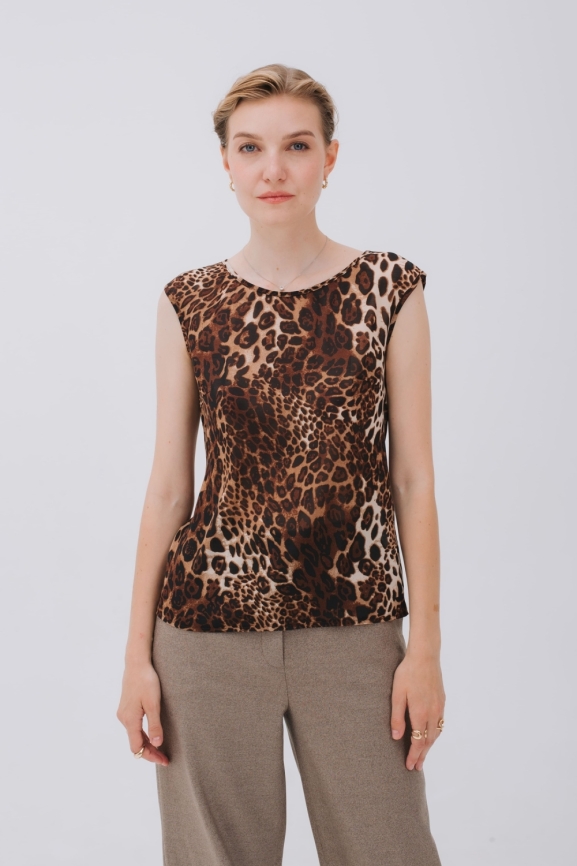 Топ в леопардовом оттенке фото 1