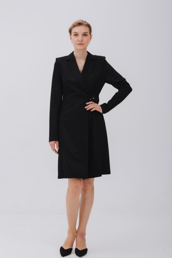 Платье А-силуэта в черном цвете фото 2