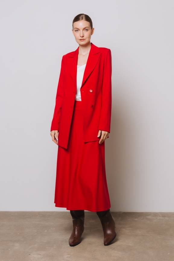 Жакет в красном цвете фото 4