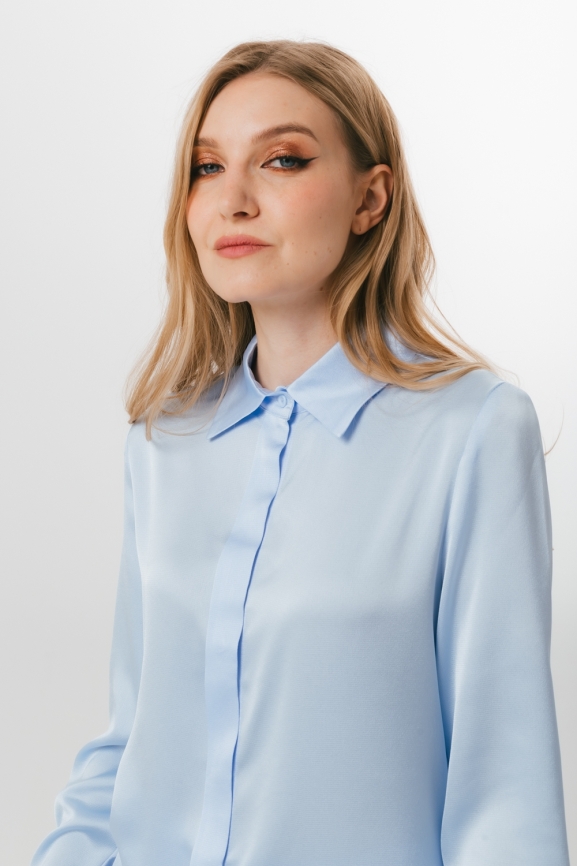 Блузка в голубом цвете фото 4